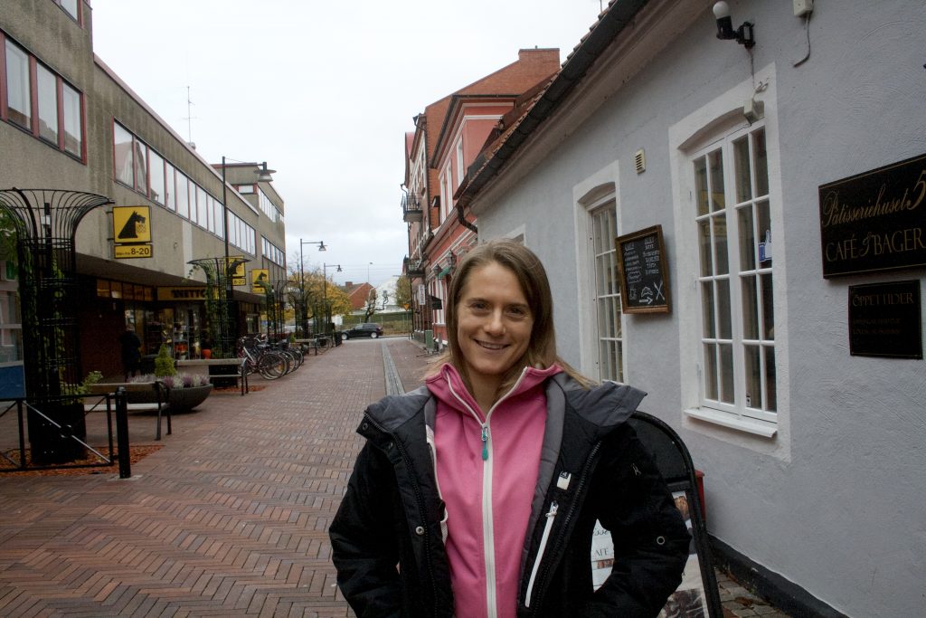 Carolin Larsson, första kvinnan som representerat Skurup i DM för styrkelyft.